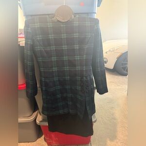 Plaid Women's Jacket - Green and Black 94